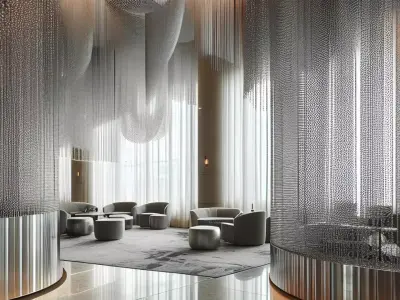Glam Chain Curtain - Black Swan Studio Free 3D model