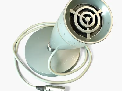 Vintage Japanese Desk Microphone 3D model