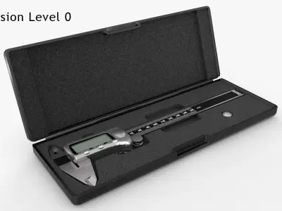 Digital ruler - rigged 3D model