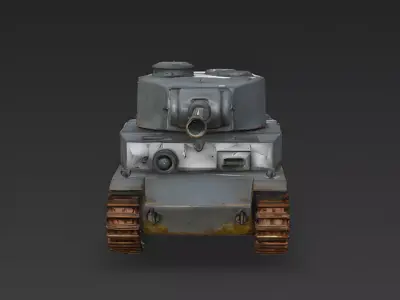 WWII Heavy Battle Tank 3D Model Low-poly 3D model