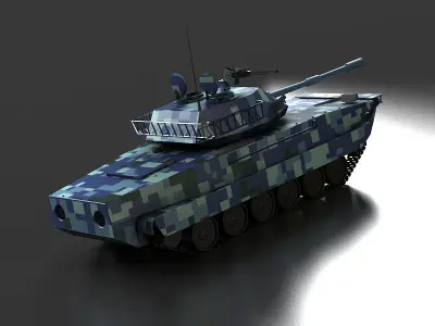 63A Amphibious Tank amphibious tank tracked vehicle 3D model