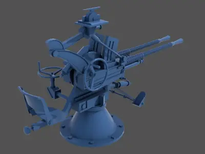 Type 93 Shiki Twin gun - Personal license - 1-100 scale 3D print model