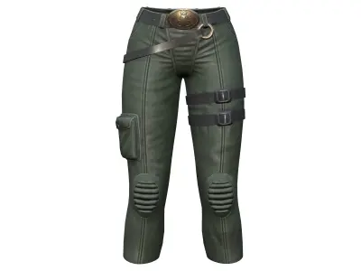 Green Combat Army Pants Low-poly 3D model