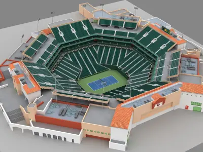  Indian Wells Tennis Garden 3d Model 