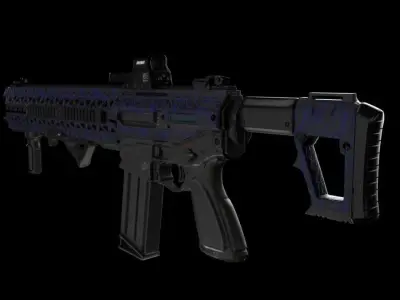 FN M29 purple Infantry Rifle 3D model