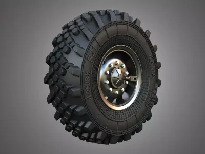 Ural Truck - Wheel and Tire 3D model