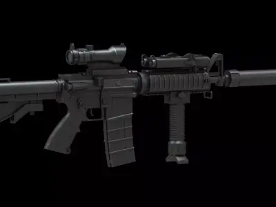 Colt Canada C8SFW Low Poly Low-poly 3D model