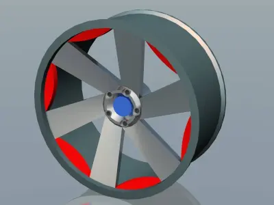 Rim 1 wheel with rims Free 3D model
