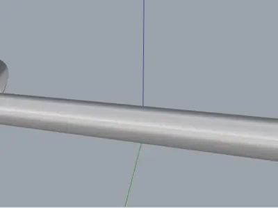 3d Hammer Industrial Tool Low Poly ready for games Clear Model Low-poly 3D model