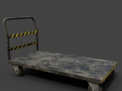 trolley dolly truck Low-poly 3D model