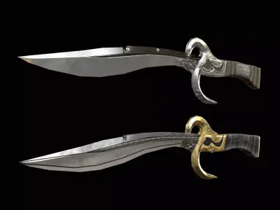 Arabian Assassin Dagger Low-poly 3D model