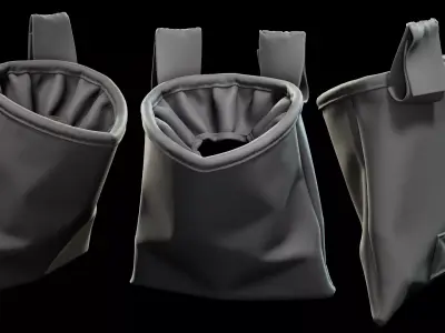 Marvelous Designer Empty Mags Pouch 3D model