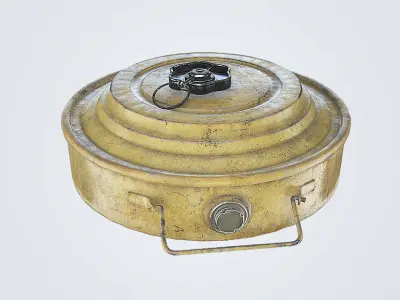 TM-46 Antitank Mine Low-poly 3D model