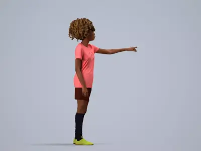 00498Harper003 - Adult Black woman exercising in fitness 3D model