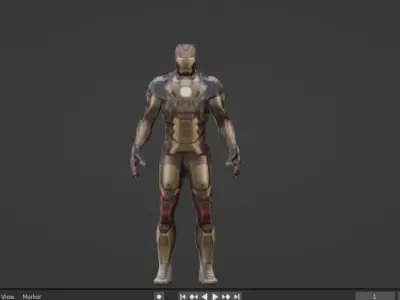 iron man robot suit 3D model