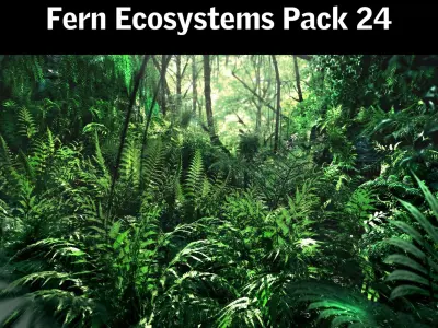 Fern ecosystems Pack 24 3D model