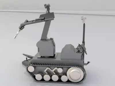 teodor explosive ordnance eod robot Low-poly 3D model