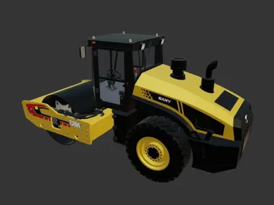 Sany SSR220C-8H Single Drum Roller 3D model