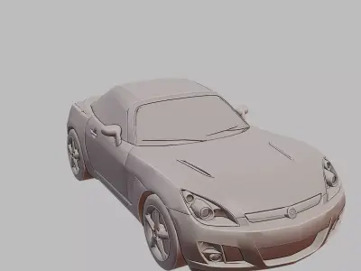 Opel GT Classic Sports Coupe Vintage Car 3D Printable 3D print model