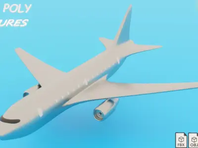 airplane passenger Low-poly 3D model