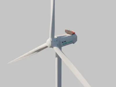 Offshore wind turbine 235 m radius Free 3D model