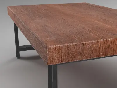 Pottery Barn - Griffin Reclaimed Wood Coffee Table 3D model