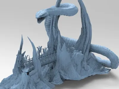 Asgardian serpent Mountain 1  3D model