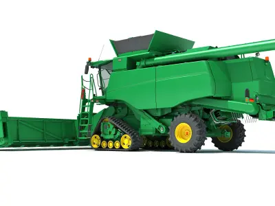 Tracked Combine Harvester 3D model