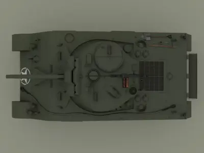 M4A2 Sherman Low-poly 3D model