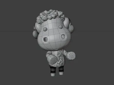 Cute Sheep 3D Illustration 3D model buy