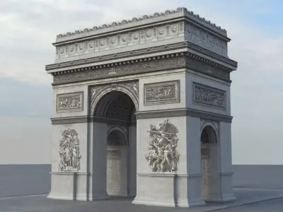 Arc De Triomphe PBR 3D model
