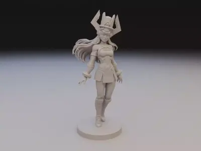 Galacta Cosmic Female Warrior - Galactic Goddess Statue 3D print model