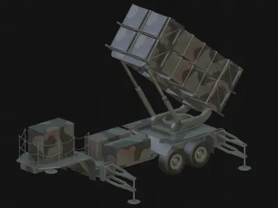 Surface to Air Missile Launcher Low-poly 3D model
