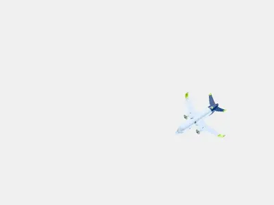 LEGO City 60367 Passenger aircraft Low-poly 3D model