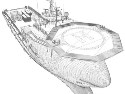Platform Supply Vessel 3D model