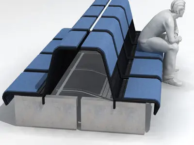 airport seat 01 3D model
