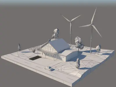 Alternative Energy Cartoon 3D model