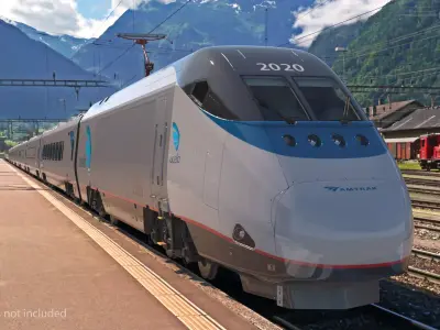 Amtrak Acela High-Speed Train 3D model