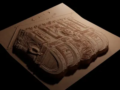 Treasure Chest CNC 3d Print High Relief Sand Casting 3D print model