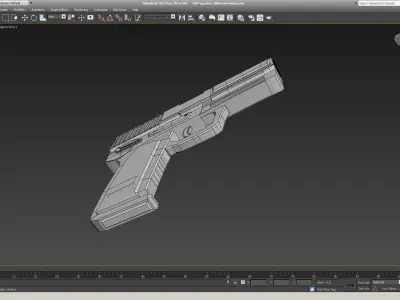 USP-9mm gun Low-poly 3D model