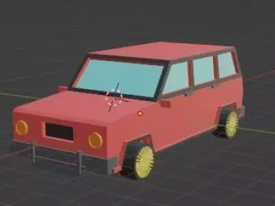 JeepCar Free low-poly 3D model