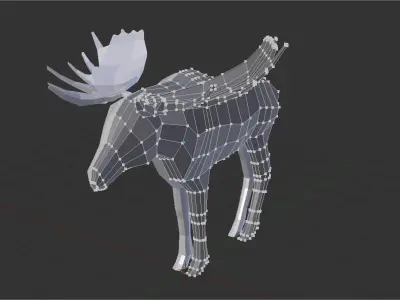 Low Poly Moose 3D model