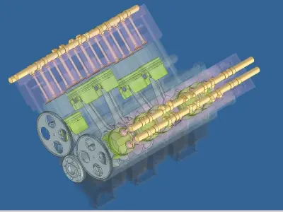 V10 ENGINEER assembly  3D print model