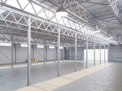 low poly warehouse 20 Low-poly 3D model