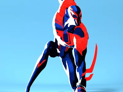 Spider-man 2099 Low-poly 3D model purchase
