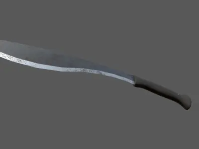 Machete knife Low-poly 3D model