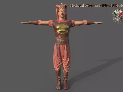 Medieval Ottoman Soldier 3d Model Low-poly 3D model