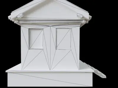 china ancient house Low-poly 3D model