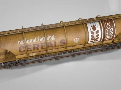 Cereals Train Wagon 3D model