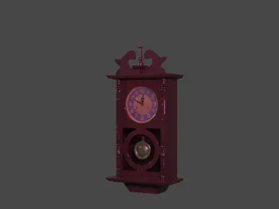 Antique winding clock  Free 3D model